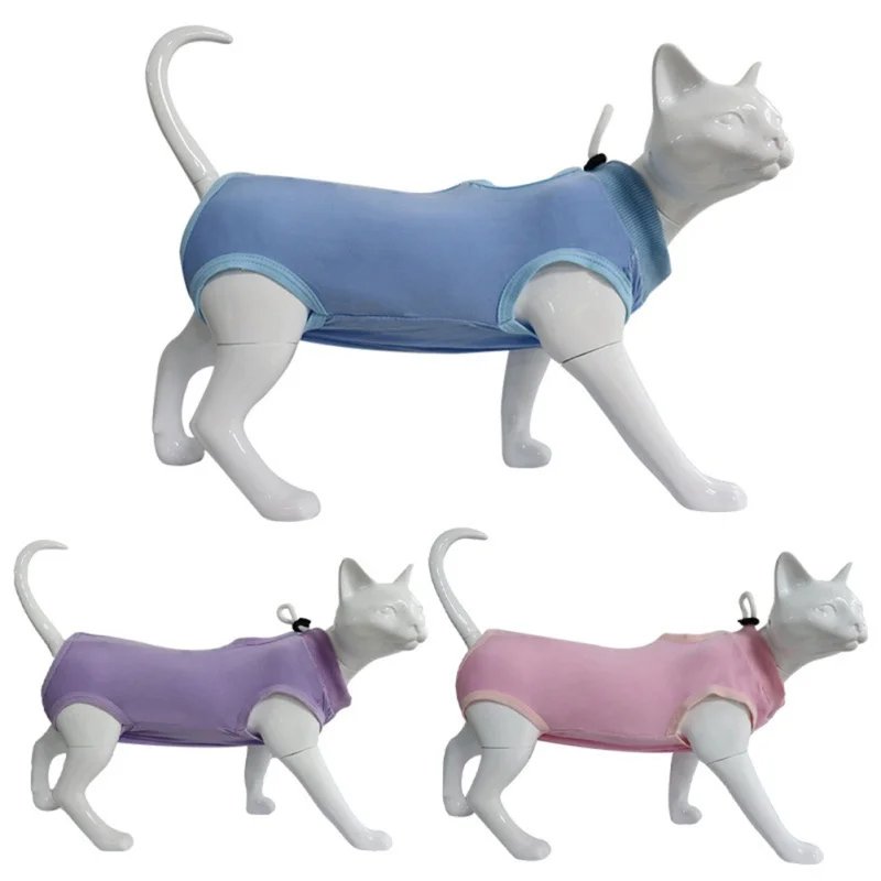 Bez rukávov priedušné zdravie zotavenia plyšové oblečenie Cat Cat Recoving Oblek odvážny elastický odev na ochranu rany