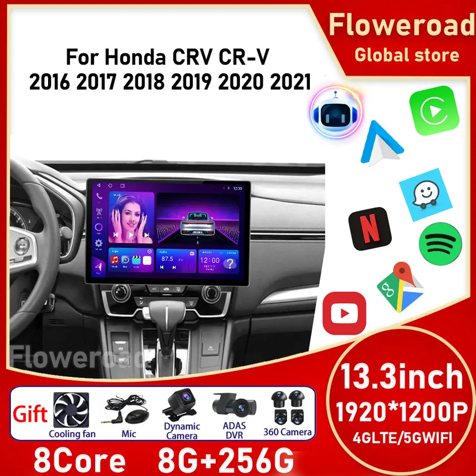 Bezdrôtová CarPlay AI hlasového ovládania pre Honda CRV CR -V 5 RT RW 2016 - 2018