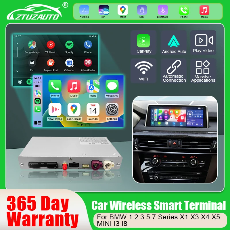 Bezdrôtová CarPlay OEM pre BMW EVO 1 2 3 4 5 7 Séria x1 x3 x4 x5 x6 Mini F56 F15 F16 F25 F26 F48 F10 F22 F20 F30 F30
