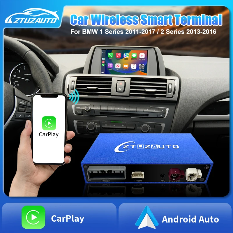Bezdrôtová CarPlay pre BMW Series 1 2 F20 F21 F22 F23 F45 2012-2017, s Android Mirror Link AirPlay AutoLink CAR Play Funkcia