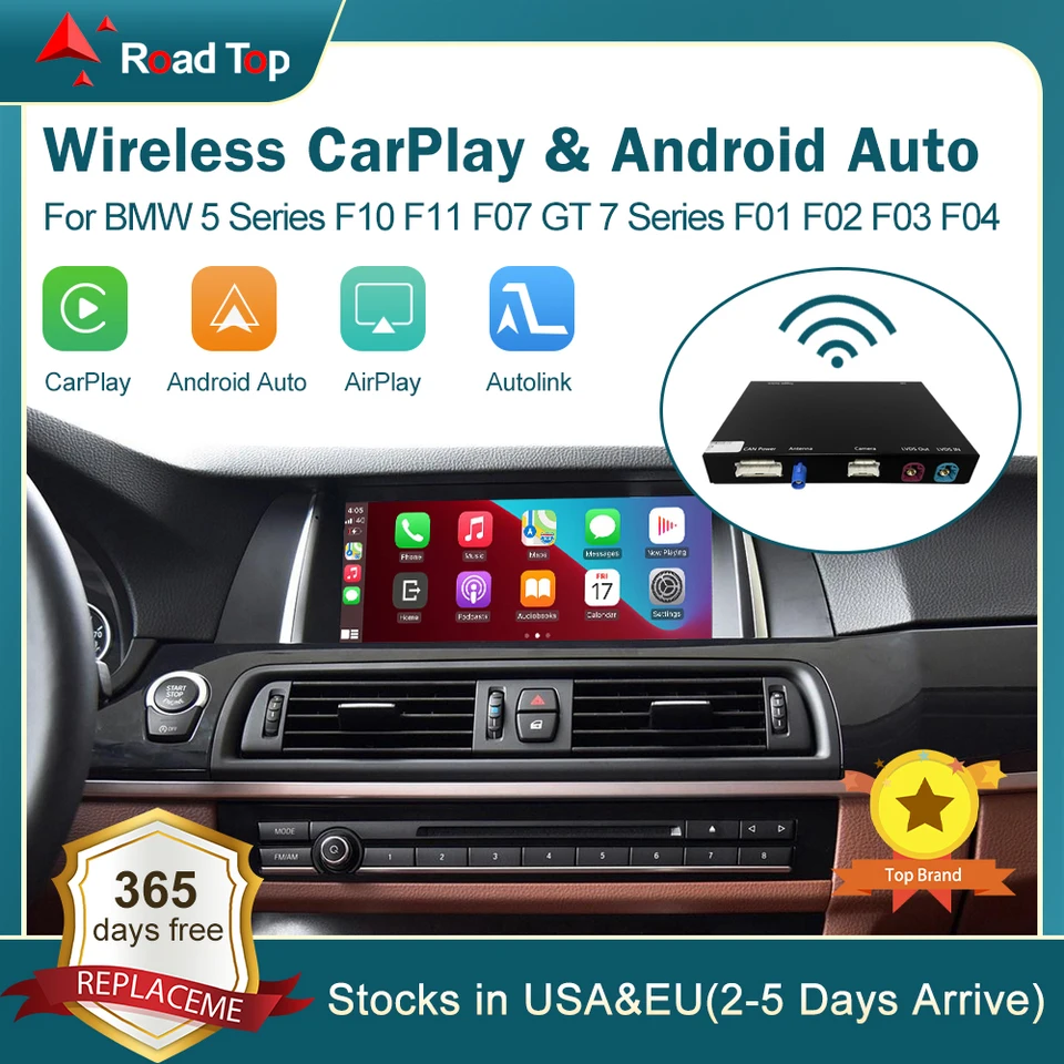 Bezdrôtová CarPlay pre BMW Series 5 7 F10 F11 F07 GT F01 F02 F03 F04 2009-2020, s funkciou CarPlay AirPlay AirPlay AirPlay AirPlay