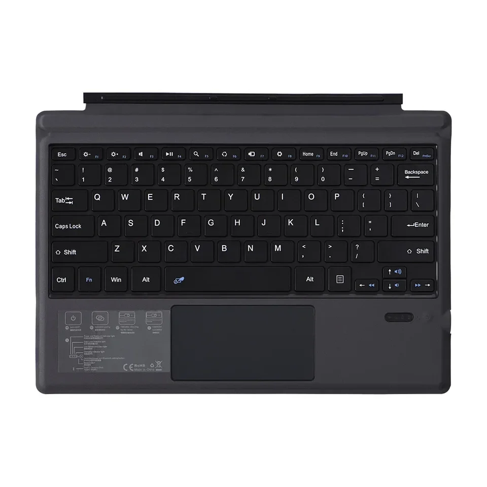 Bezdrôtová klávesnica Bluetooth pre Microsoft Surface Pro 3. 4. 5. 6/7/7 Pro 9 8 GO 12 3 Tablet Klávesnica s klávesnicou podsvietenia TouchPad