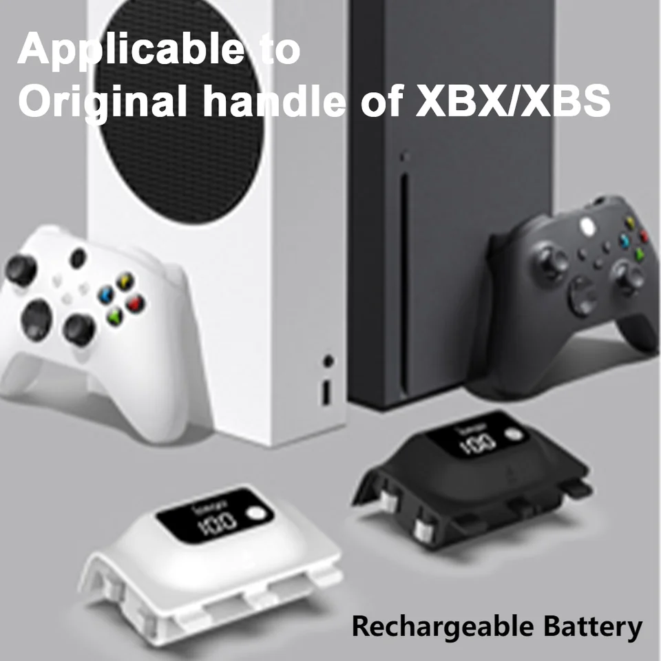 Bezdrôtová nabíjateľná batéria Gampad 1400 mAh s batériou na reguláciu batérie pre digitálny displej pre Xbox Series X/S