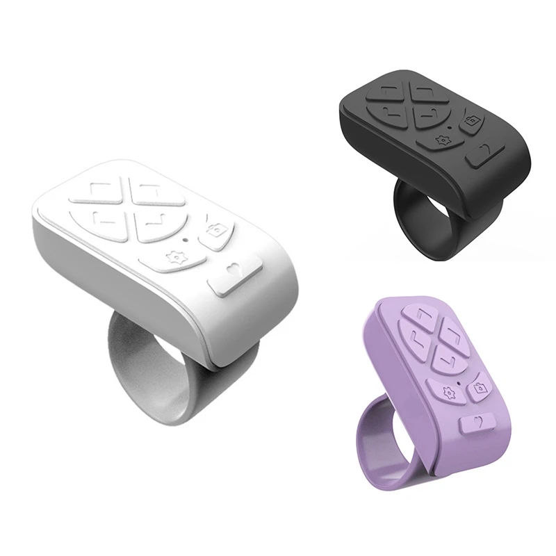 Bezdrôtové Bluetooth Diaľkové ovládacie prvky prstov bezdrôtového ovládacieho prvku Bluetooth Ring Ring Turner pre telefóny Tablety BA