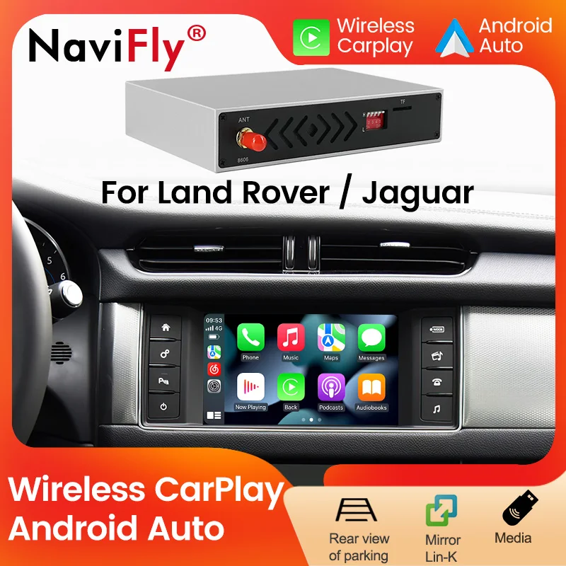 Bezdrôtové CarPlay Android Auto Decoder Box pre Land Rover Jaguar Bosch Discovery4 Evoque Freelander2 XE XF XJL Zrkadlo Decorde