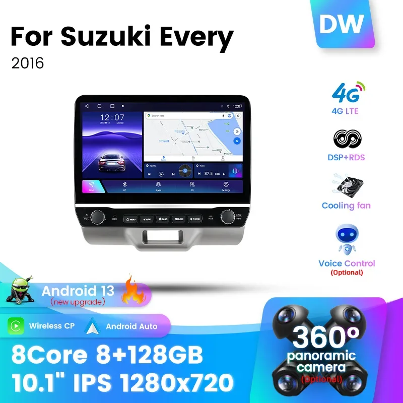 Bezdrôtové CarPlay Android Auto pre Suzuki Každý vagón 2015+ Car Radio Radio Multimedia Player Navigation GPS Stereo Head Unit DSP BT
