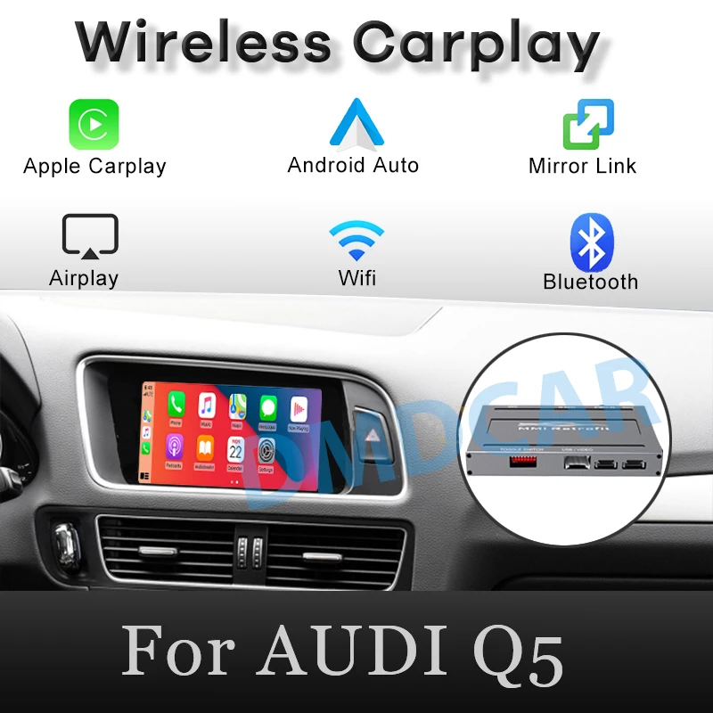 Bezdrôtové CarPlay MMI Android Automatické rozhranie pre automatické rozhranie pre Audi Q5 Original Screen Support Mirror Link