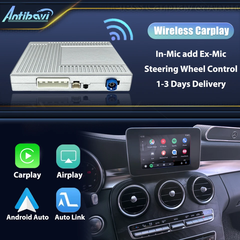 Bezdrôtové CarPlay NTG6.0 pre Benz Cl GL A/B/S/EQA QB V 2019-2022 ROKY 10.25 12.3 Android Mirror Link Link Funkcia Airplay Carplay Funkcia
