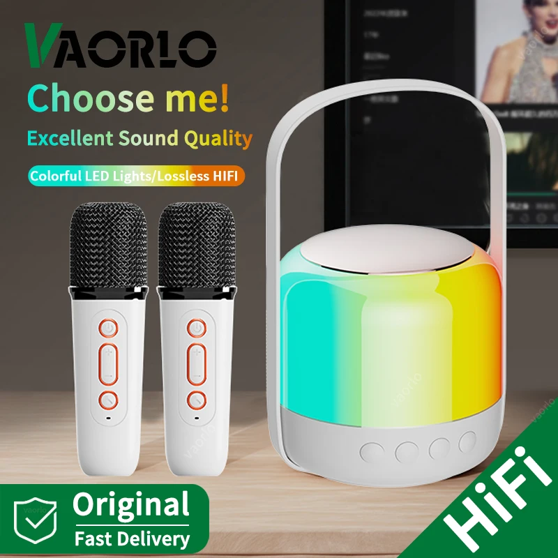 Bezdrôtové duálne mikrofóny Karaoke Machine KTV DSP System Bluetooth 5.3 PA reproduktor RGB farebné LED svetlo 3D HiFi stereofónny priestor