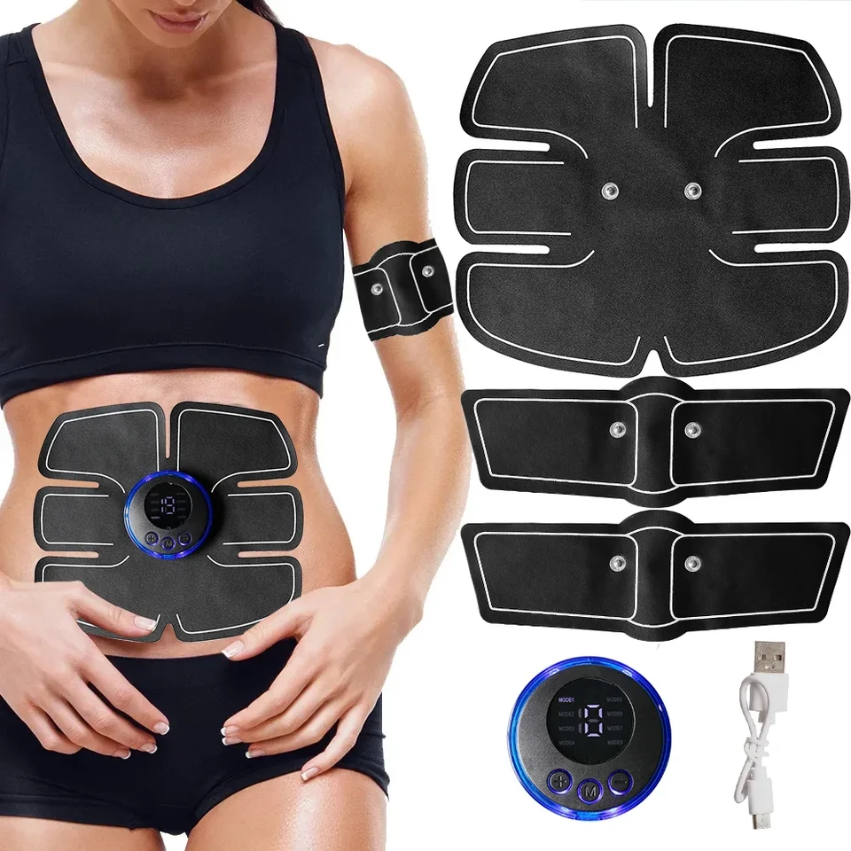 Bezdrôtové inteligentné EMS stimulátor brušného svalu Elektrický ABS fitness Trainer Training Training Slepenie nálepky Body Massager