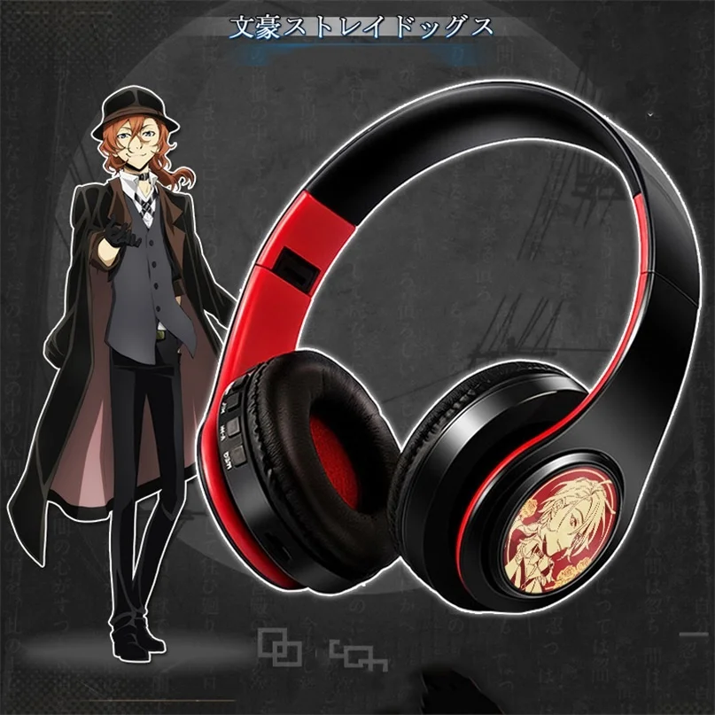 Bezdrôtové komické slúchadlá s mikrofónom Anime Gaming Cosplay Dazai Chuya Itadori Gojo Satoru Music Bluetooth Support TF Card pre hráča