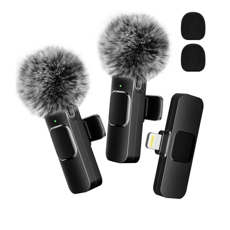 Bezdrôtové Lavalier Microfone Audio Video Nahrávanie mini mikrofón pre iPhone Android Laptop Live Gaming Prenosný telefón Mikrofón