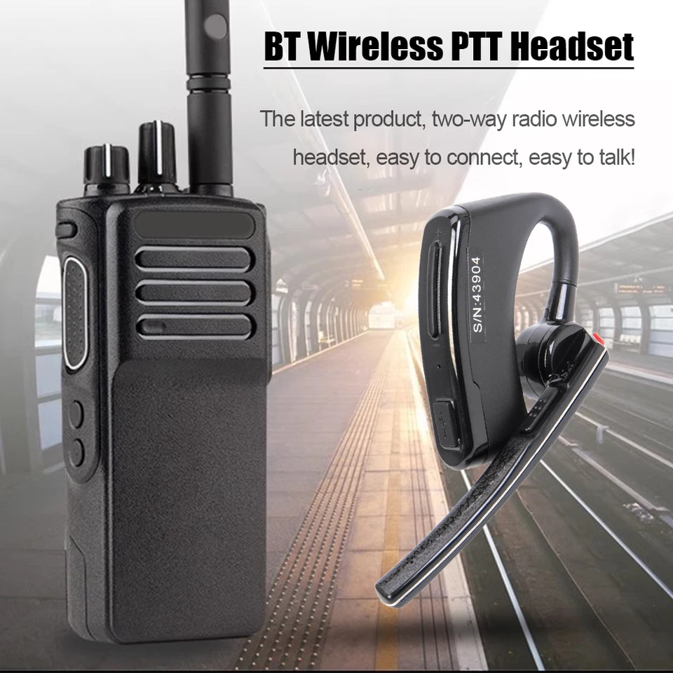 Bezdrôtové obojsmerné rádiové slúchadlá s mikrofónovým slúchadlom 600 mAh Bluetooth kompatibilné pre Motorola EP450 GP88 CP88