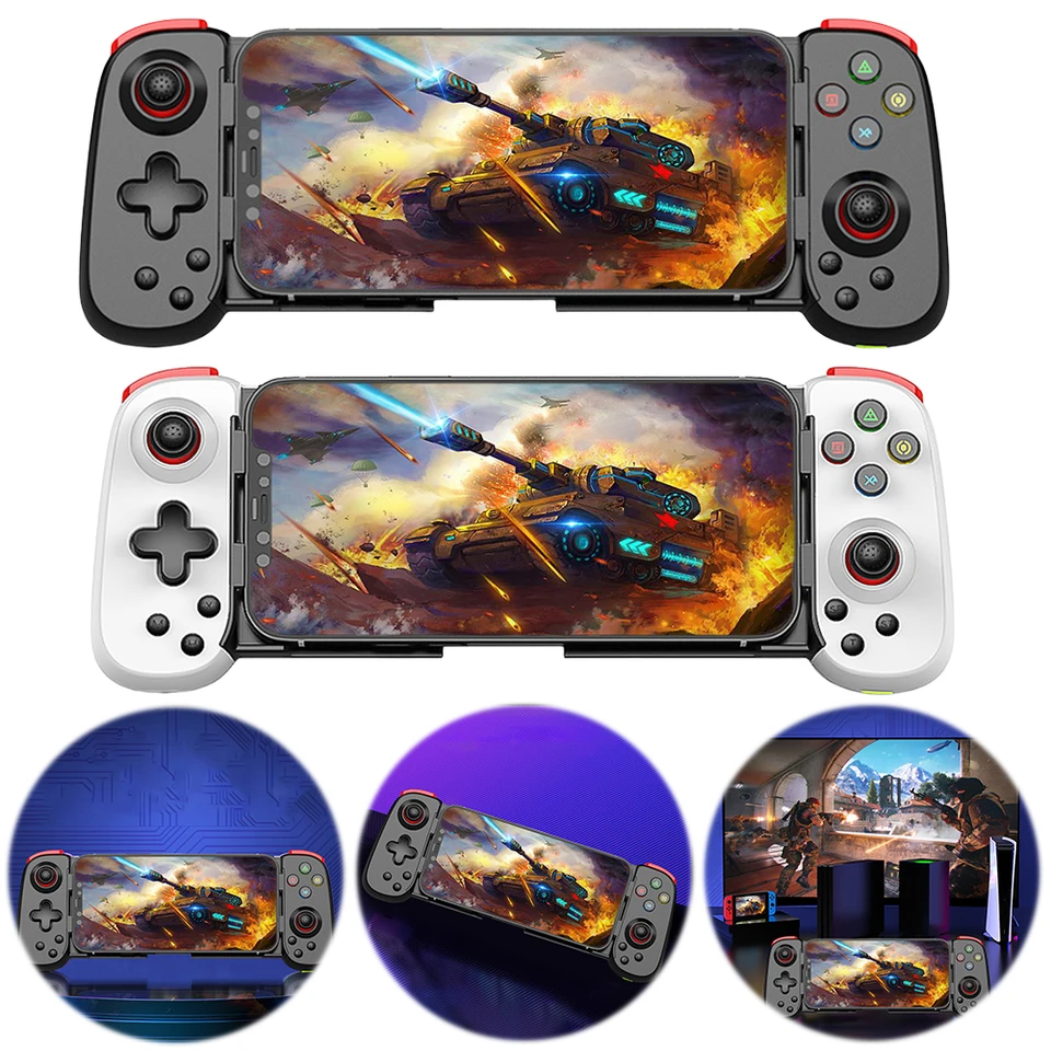 Bezdrôtové roztiahnuteľné GamePad Bluetooth kompatibilné Turbo roztiahnuteľné streamovanie hry Gamepad pre PS3/PS4/Switch/Xbox/PC
