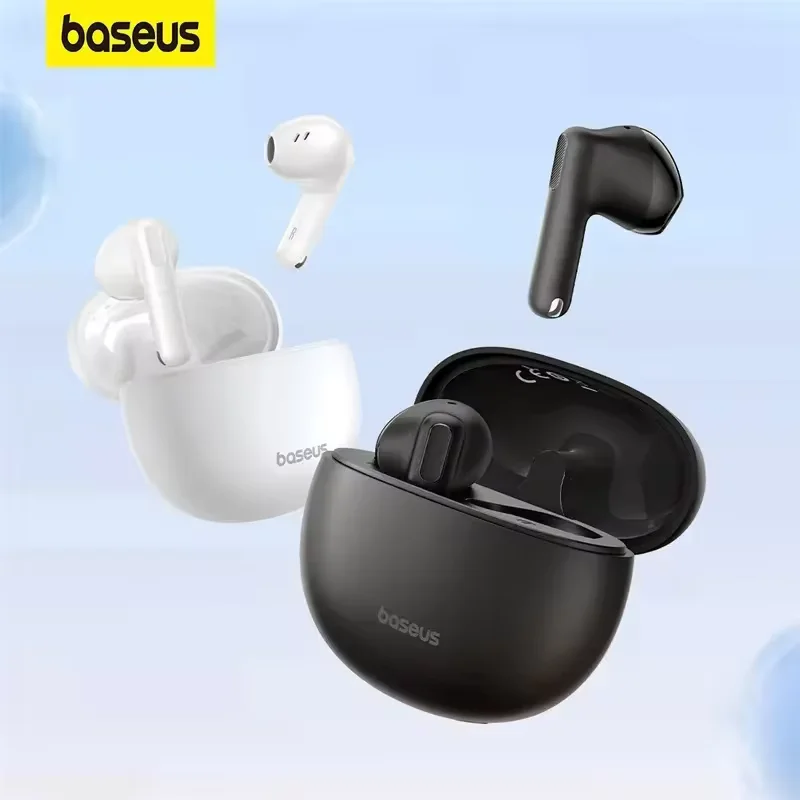 Bezdrôtové slúchadlá Baseus E12 Bluetooth 5.3 slúchadlá 0,06 s nízkou latenciou 30h Playtime Mini krátke kmeňové slúchadlá Tws