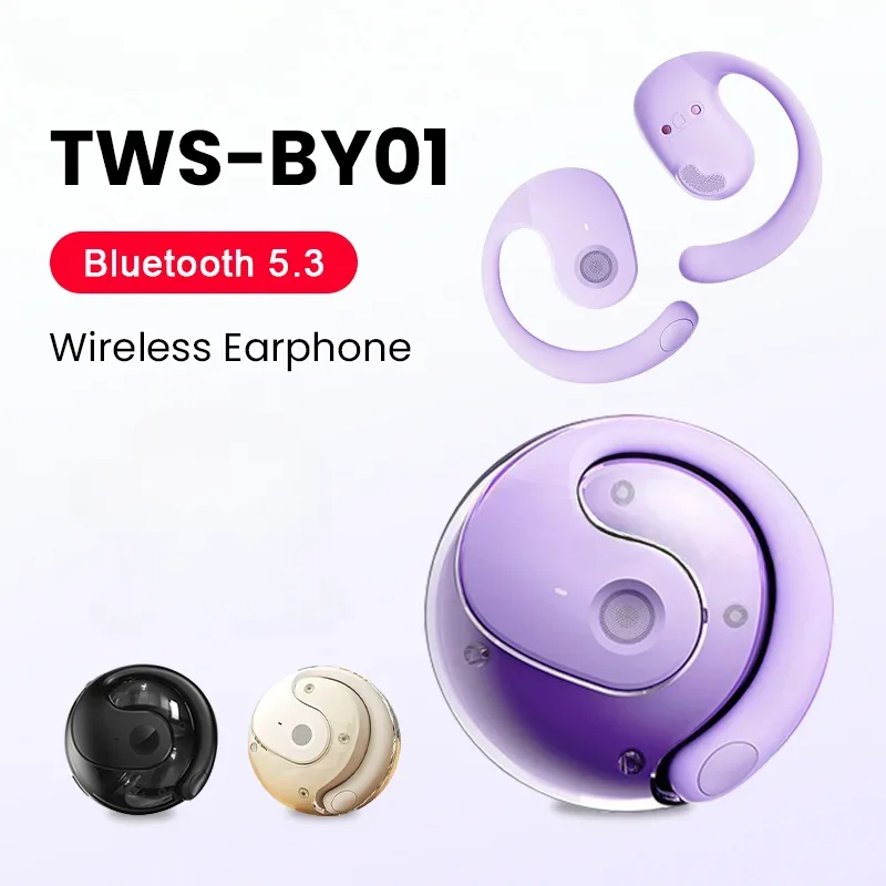 Bezdrôtové slúchadlá OWS Bluetooth Headset s mikrofónmi stereofónnymi zvukovými slúchadlá