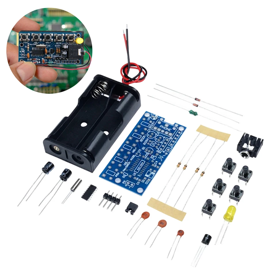 Bezdrôtové stereofónne FM Radio prijímač Modul PCB FM DIY Elektronické súpravy Wireless FM Radio Kit