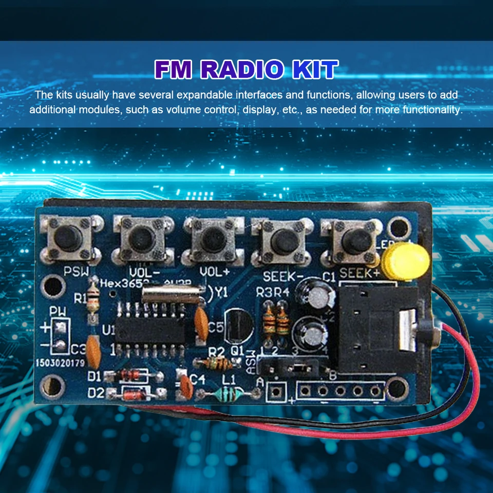 Bezdrôtové stereofónne FM Radio prijímač Modul PCB DIY Radio prijímač súprav