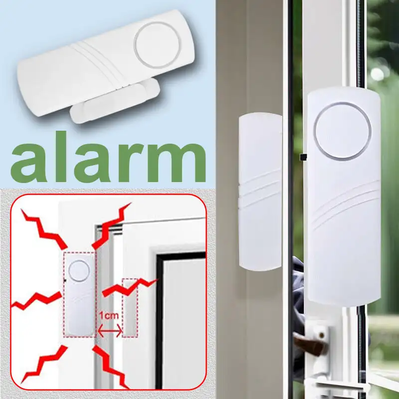 Bezdrôtové vibračné alarmové senzory 120db ultra-slim detektor proti krádeži zlodeju pre domáce okno Dvere Bike Alarm SYS