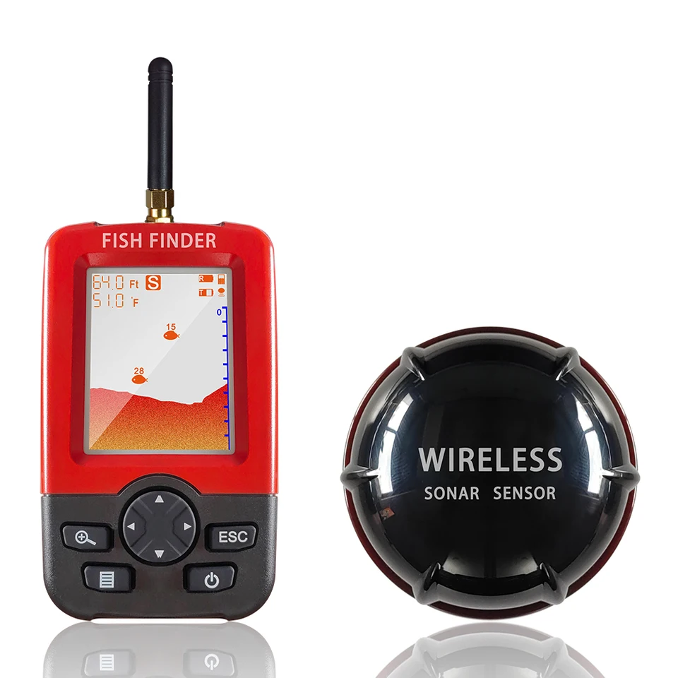 Bezdrôtové vyhľadávač rýb XJ01 Prenosné sonarové ryby Finders Finders Fishing Echo Sounder Fishing Detector Detector Finder Finder Fishing príslušenstvo