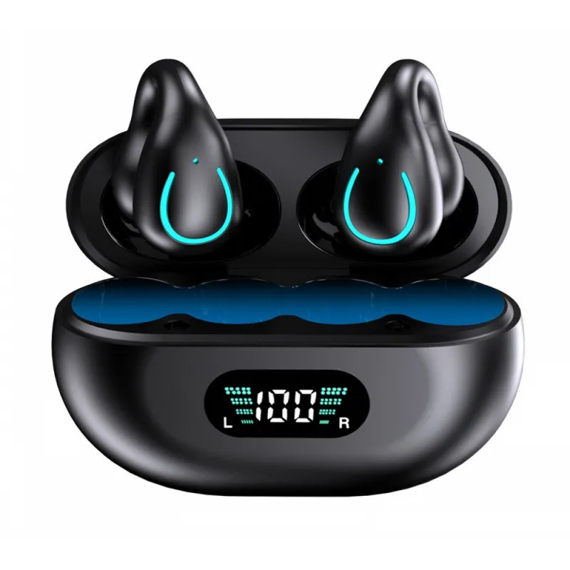 Bezdrôtové športové slúchadlá náušnice Bluetooth 5.3 Slúchadlá Hifi bass uší klip Tws Uznači