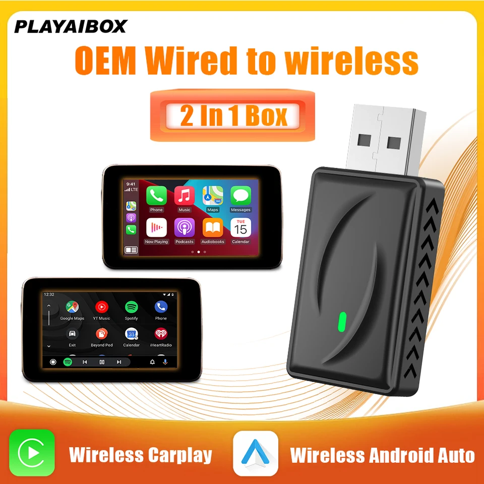 Bezdrôtový CarPlay Android Auto Adapter 5G WiFi Bluetooth pre Volvo Kia Jeep Skoge Peugeot VW Toyota Chery Mg Ford Chevrolet Buick