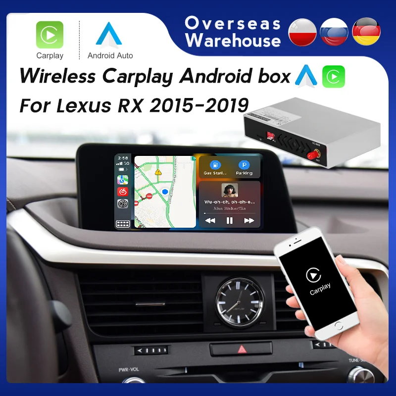 Bezdrôtový CarPlay Android Auto Modul Decoder Box pre Lexus RX450H RX200T RX350 RX300 RX 450H 200T 350 300 Zrkadlo Link Airplay BT