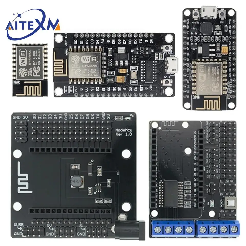 Bezdrôtový modul nodemcu V3 CH340 LUA WiFi Internet of Things Development Board ESP8266 s anténou PCB a USB port pre Arduino