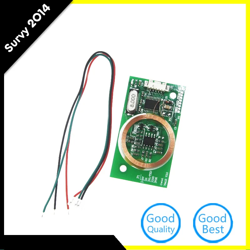 Bezdrôtový modul RFID Čítanie UART 3PIN 125KHz Card Reading EM4100 8cm DC 5V pre IC karty PCB Attenna Sensor Kits for Arduino