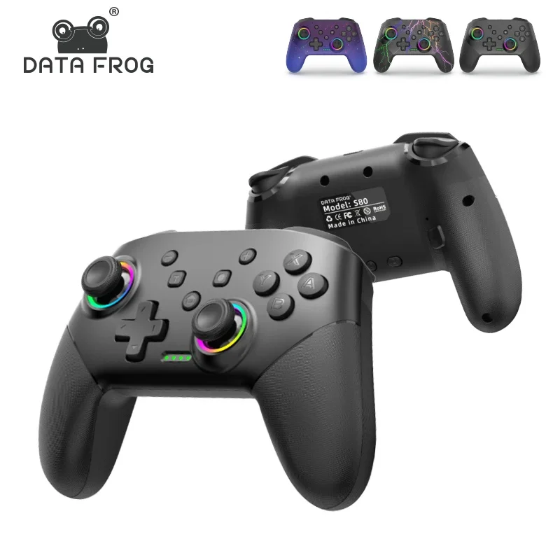 Bezdrôtový ovládač údajov Frog pre Nintendo Switch OLED/Lite Console Pro Gamepad s 1 000 mAh batériou programovateľná turbo funkcia