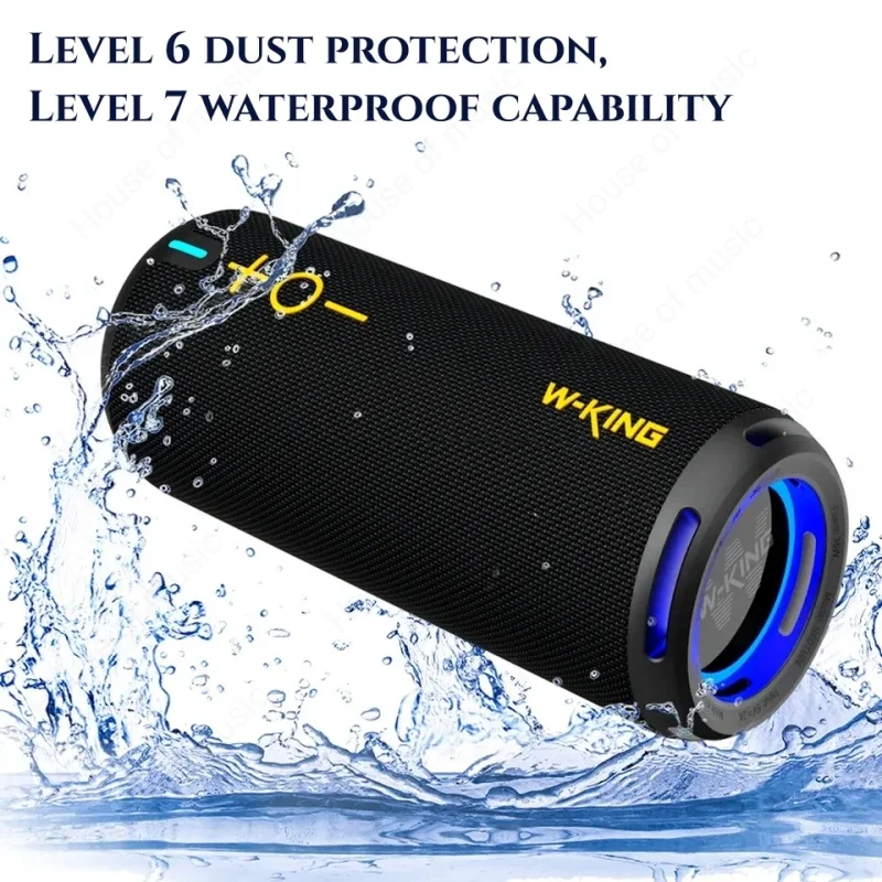 Bezdrôtový reproduktor Bluetooth Super Bass IPX6 nepremokavý vonkajší zvukový kolum s digitálnymi zvukovými efektmi RGB Light DSP Bluetooth 5.3