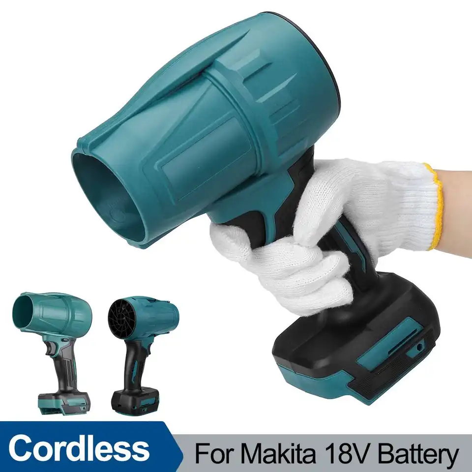 Bezdrôtový ručný turbo prúdový ventilátor Vozidlo Násilné vzduchové dúchadlo Wireless Air Gun Výkonný elektrický prachový dúchadlo pre Makita 18V