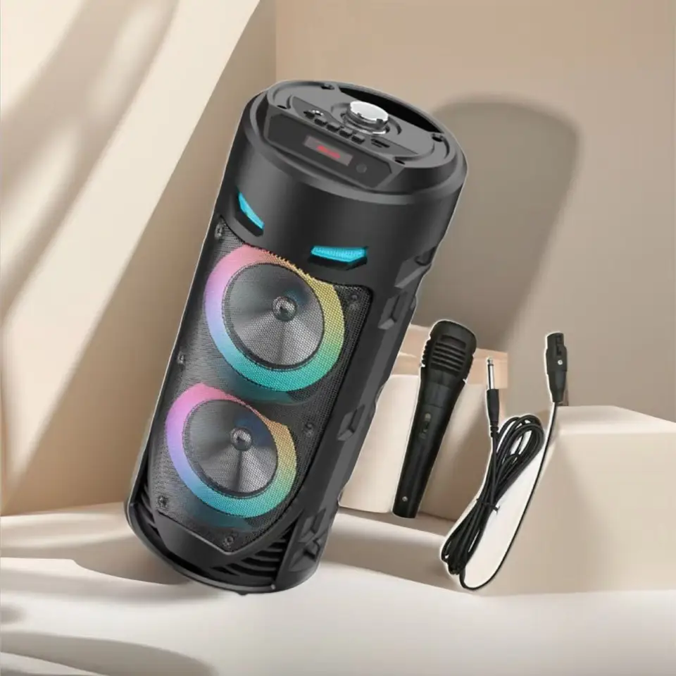 Bezdrôtový stĺpec Big Power Stereo prenosný reproduktor Bluetooth 30W Subwoofer Bass Party Reproduktory s mikrofónnou rodinou karaoke USB