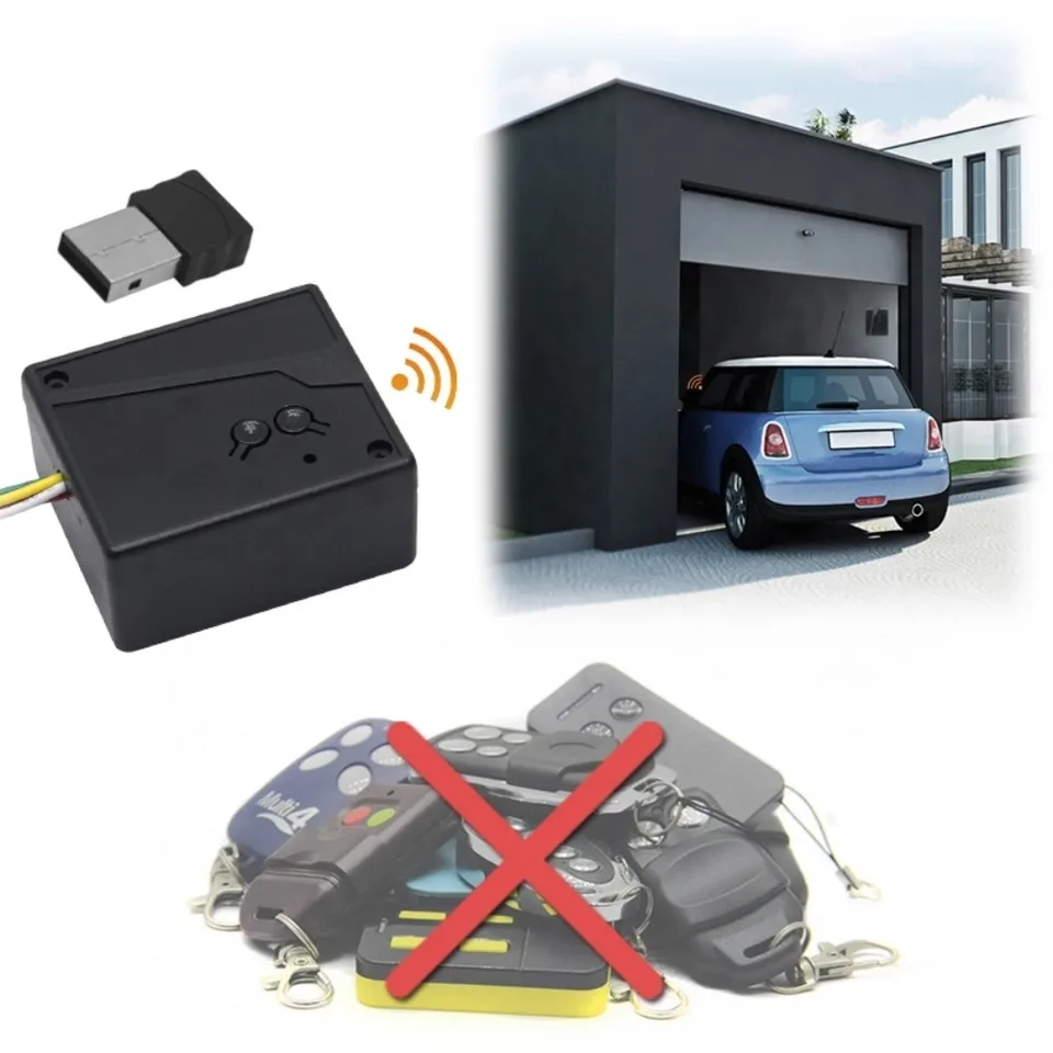 Bezdrôtový vysielač pre diaľkové ovládanie brány Universal Garage Opening Regest Senzor USB 2.4G Bluetooth 12 24 V