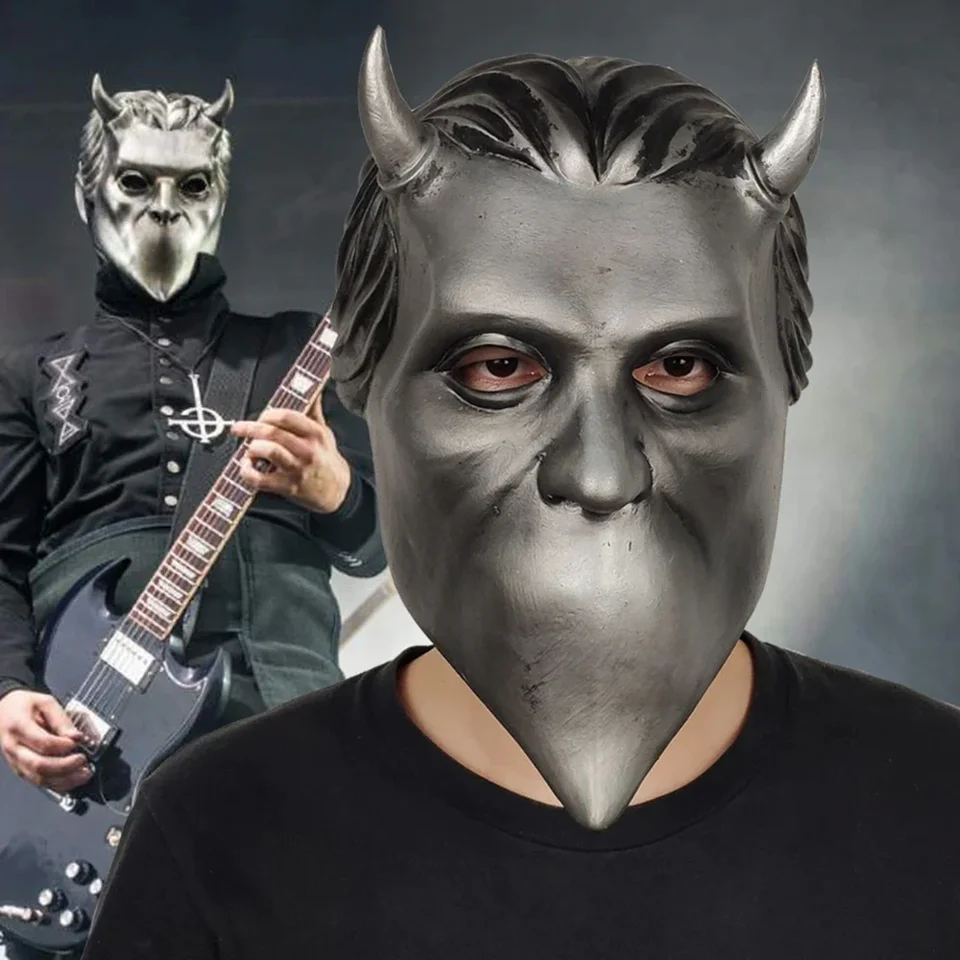 Bezmenná ghouls maska ​​Ghost Heavy Metal Rock Band prilba Halloween Cosplay hudba Carnival Party Ghost BC Ghoul Mask
