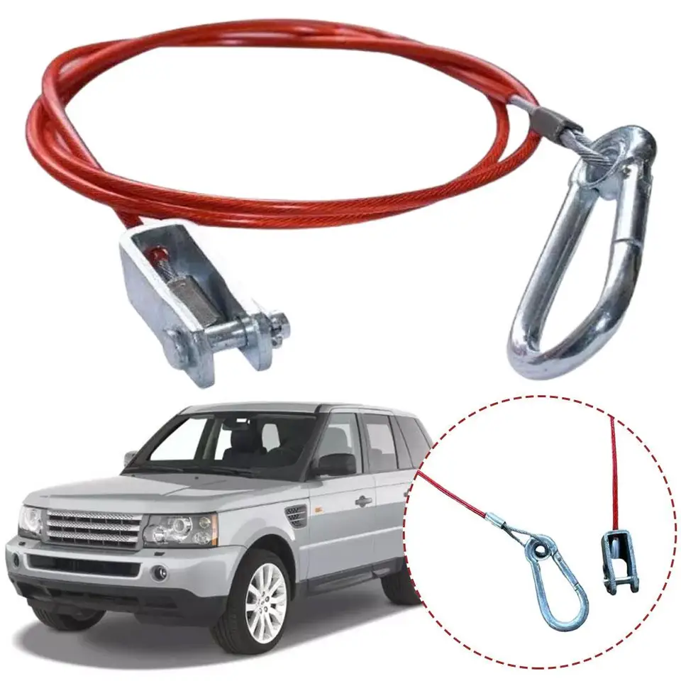 Bezpečnostné lano prívesu 1 m príves na odstránenie bezpečnostného lana U v tvare klip U s rozdeleným káblom v tvare U (SI-AT12053) Accesorios para Auto B8P3
