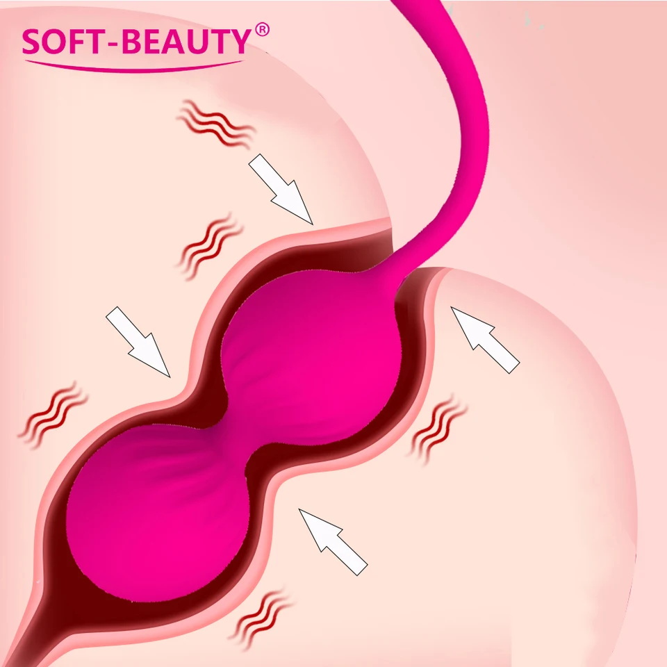 Bezpečné silikónové inteligentné vaginálne guľôčky Kegel gule vibrátor ben wa lopta vagina utiahnite cvičebné strojové hračky pre ženy