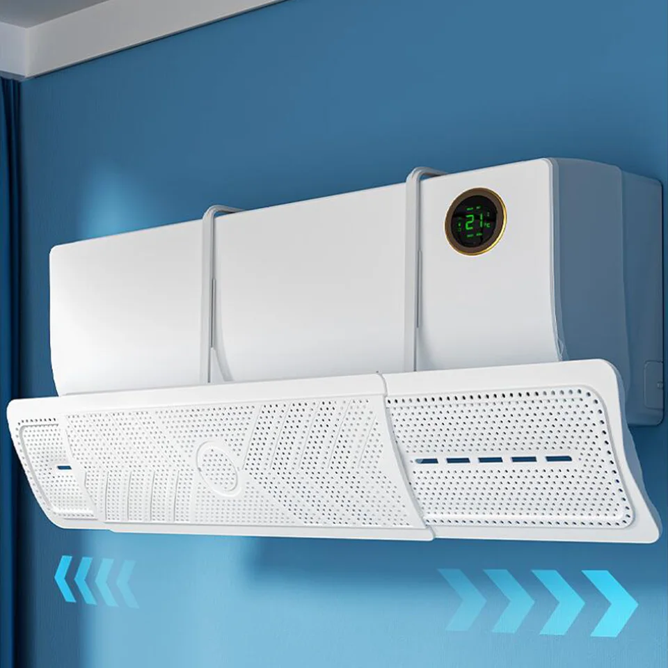 Bezplatná inštalácia tvrdých plastov tromi v jednom klimatizačným štítom Wind Shield Shield Free Inštalácia anti-Direct Blowing