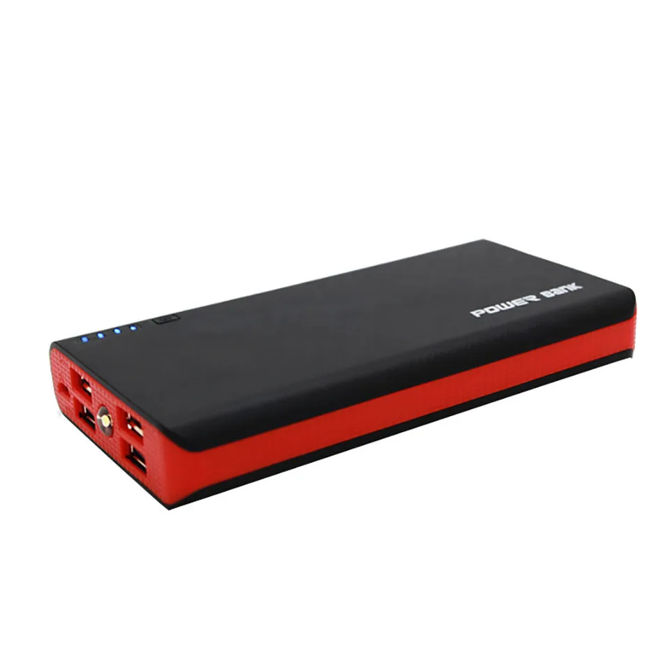 Bezplatné prepravovanie 2.1a 4USB Power Bank Case 6x18650 Battery Charger DIY Box Case Súprava pre telefón Nový dropshiping Veľkoobchod