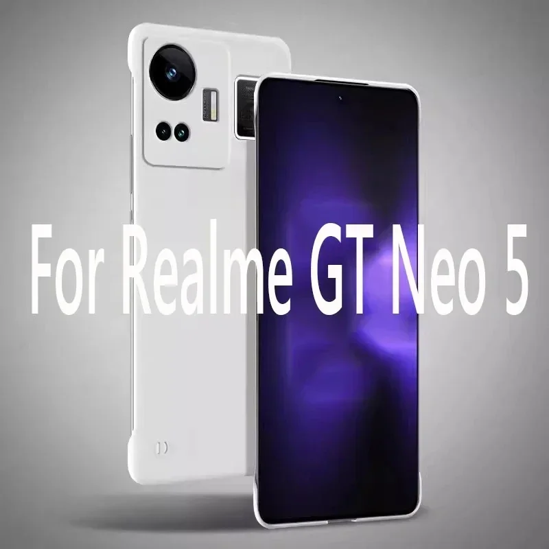 Bezrámový štíhly pokožka Matte Hard PC zadné puzdro na kastrovanie pre Realme GT Neo 5 Neo5 SE 5G Shockproof Fundas Coque