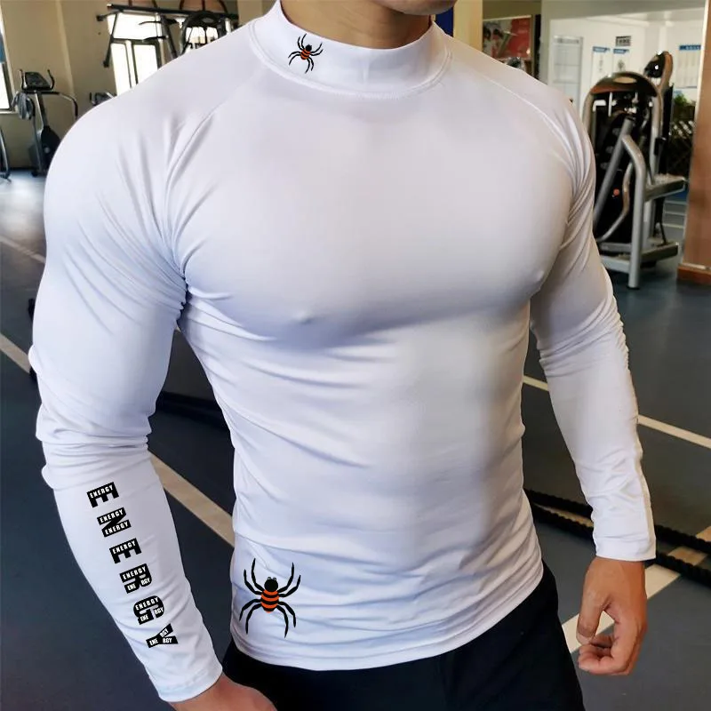 Bežné tričká Pánske s dlhým rukávom Kompresná košeľa Gym Sports Top Train Train