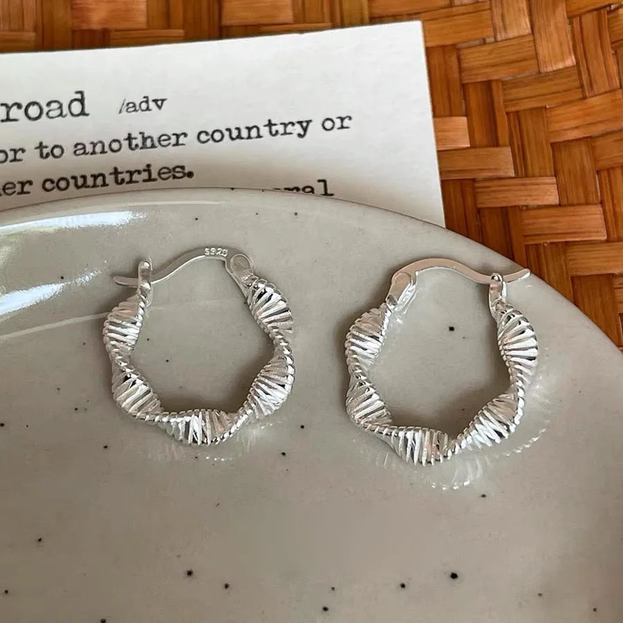 BF Club 925 Sterling Silver Wave Line náušnice pre ženy dievča Sexy módne módne šperky darčekové večierky Svadobné prívesky