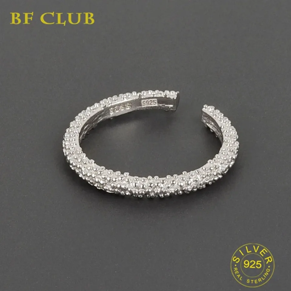 BF Club strieborná farba pre ženy Shinning Nový trendový elegantný kreatívny dizajn Nezrovnalých nastaviteľných šperkov Anilos Party šperky