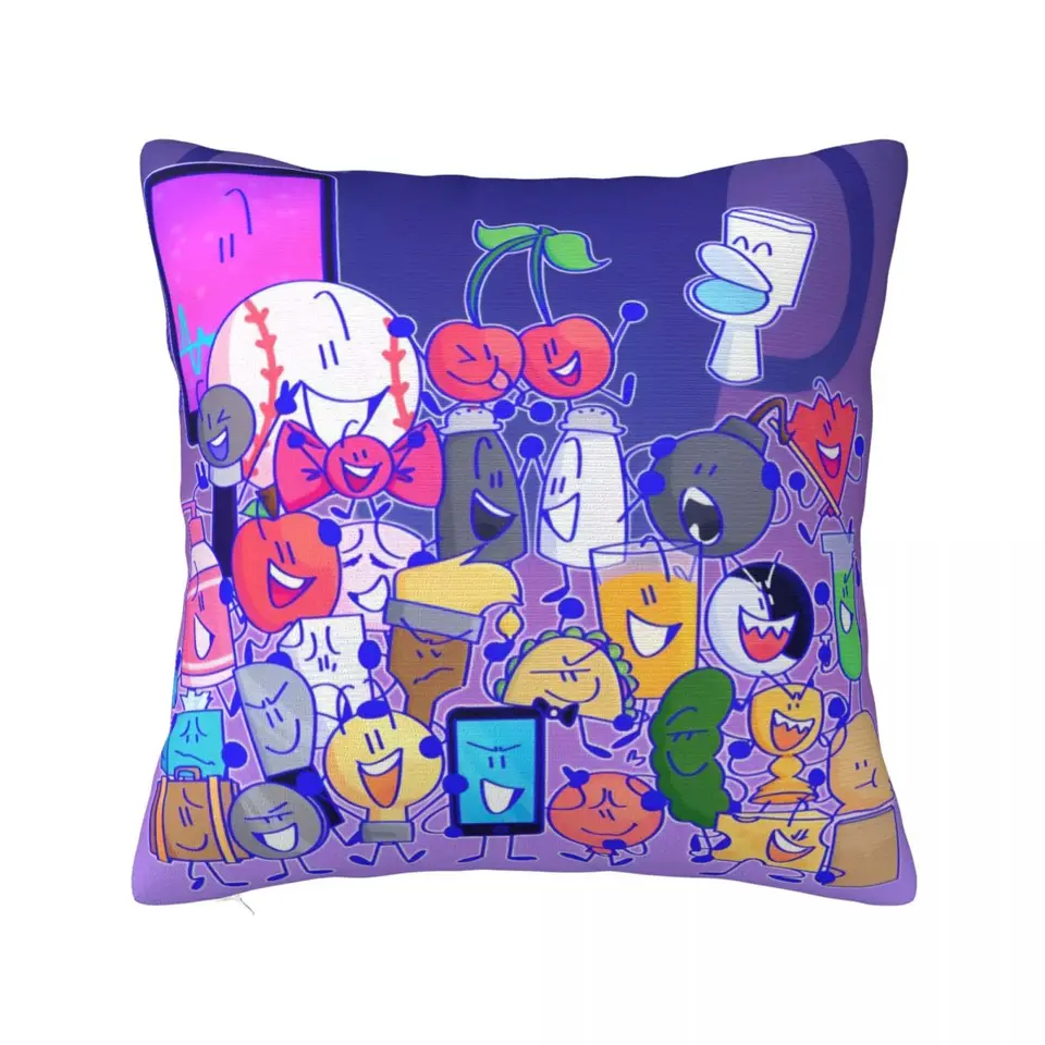 Bfdi neživé šialenstvo karikatúry vankúš vankúš na dekoráciu bitky na ostrov Dream Island Cover Cover Cover Home Dropshipping 18 '
