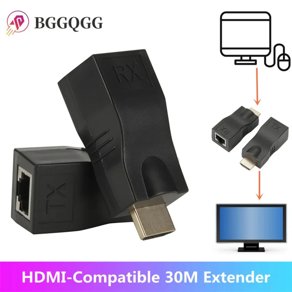 BGGQGG HDMI-kompatibilný extender RJ45 30M Extender na RJ45 nad CAT 5E/6 Network LAN Ethernet Adapter Big Sale HDMI-Extender