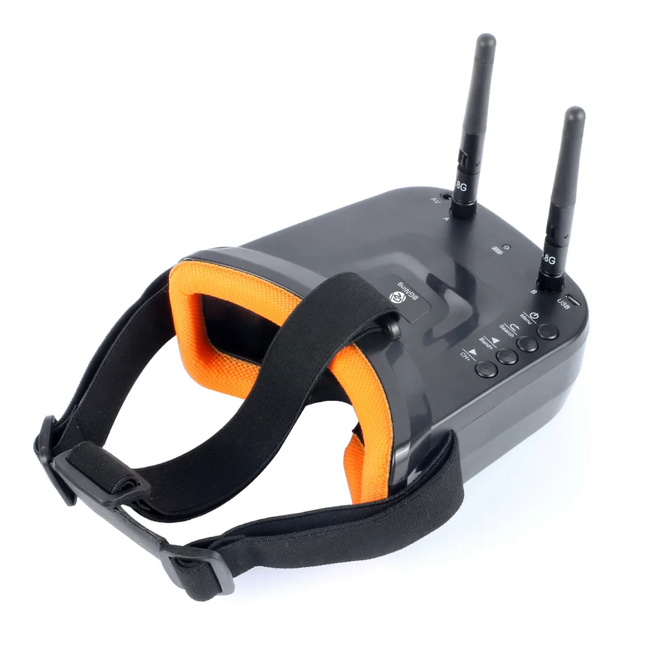 BGNING FPV GOGGLES 3inch 480 x 320 DIZOR Dvojitá anténa 5,8G 40-chalupe
