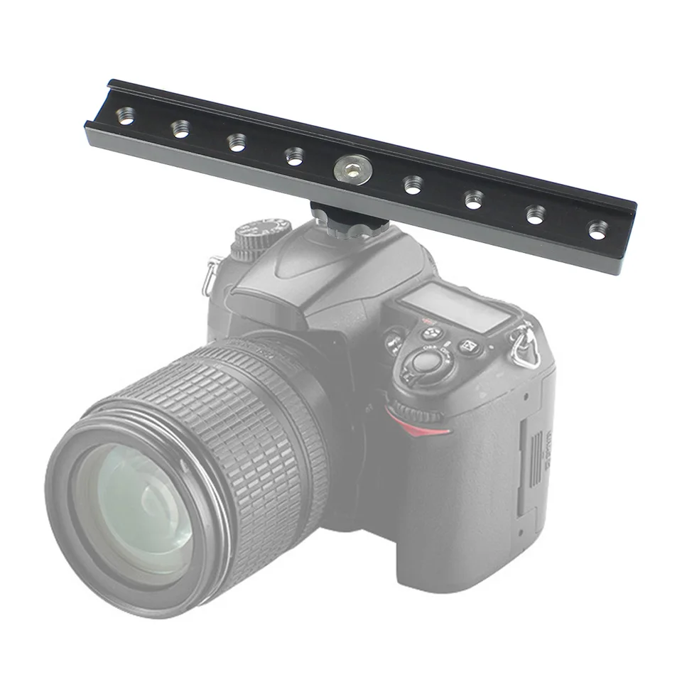 Bgning hliníková zliatina 18 cm kamery Horúca studená topánka predlžovacia držiak na lištu pre flash LED LED Mikrofón mikrofón