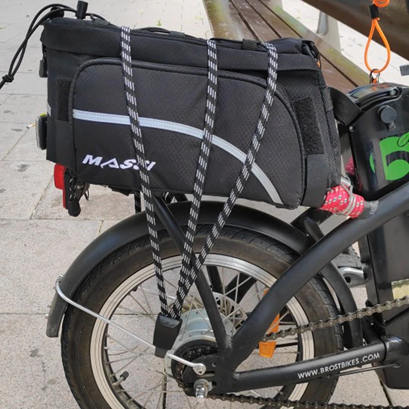 Bicykel batožina lano elastické nosiče Rack Rack Resping Lopy zviazané gumové lano/kufrový pás s háčikmi MTB Bike Accessories