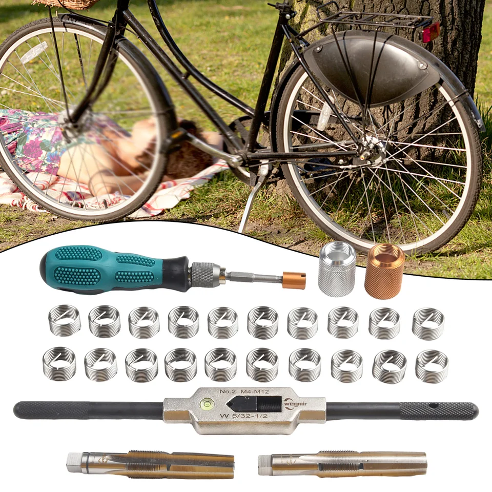 Bicykel kľukového pedála Nedávna opravy bicyklov ručný náradie 9/16 palca závit Tapping Zariadenie Cyklus Crank Saver Kit Pedal Nedávna