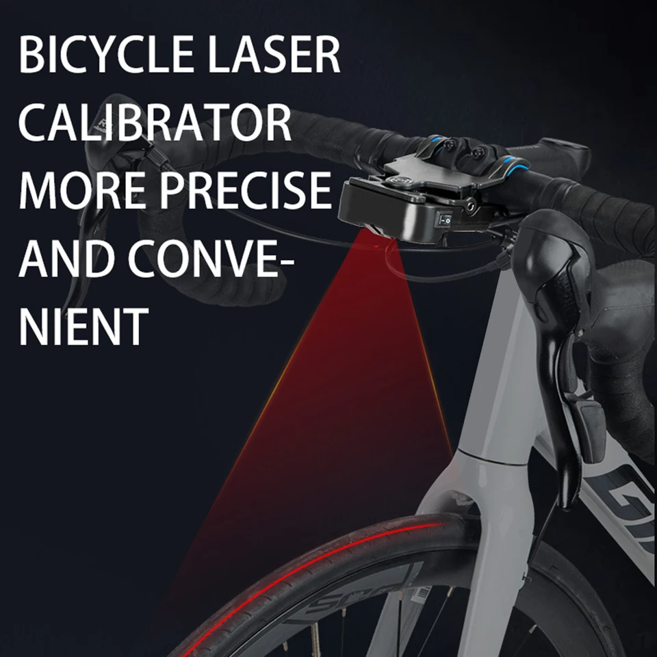 Bicykel laserový kalibrátor sedlové polohovanie USB nabíjanie bicyklov na riadidlá kalibrátora 180 mAh